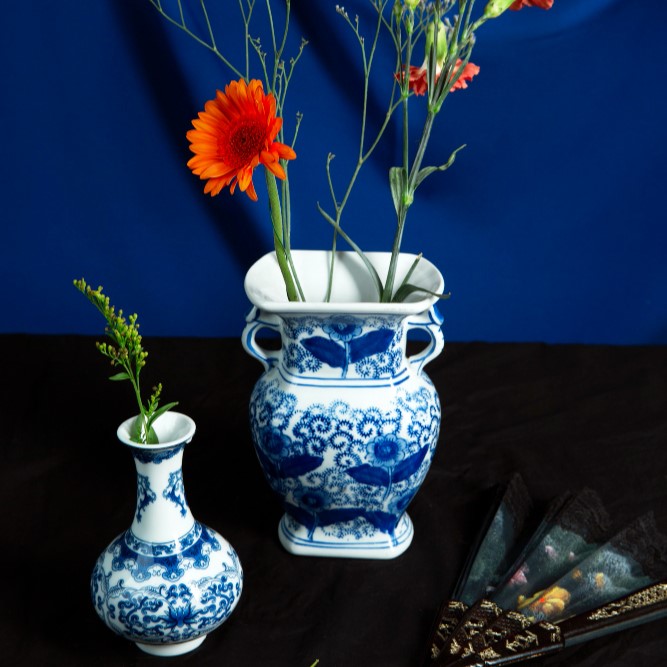 گلدان قلم آبی