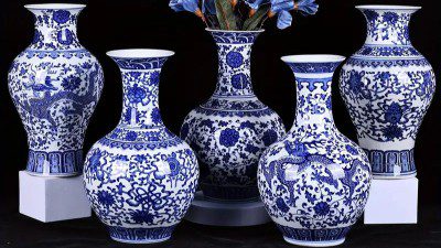 گلدان های قلم آبی مناسب میز پذیرایی