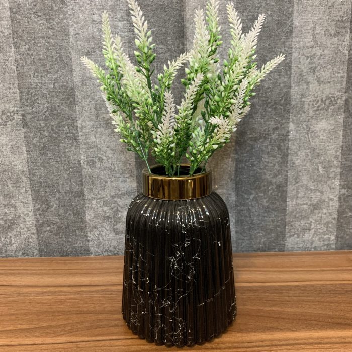 گلدان شیشه ای مشکی