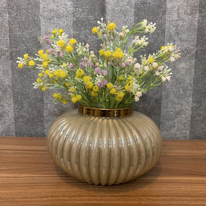 گلدان شیشه ای نسکافه ای