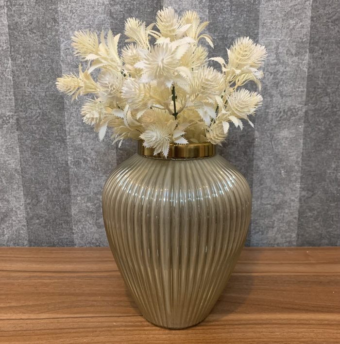 گلدان شیشه ای نسکافه ای