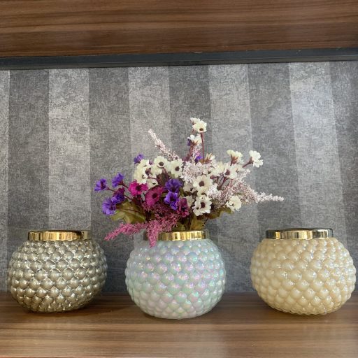 گلدان شیشه ای توپی